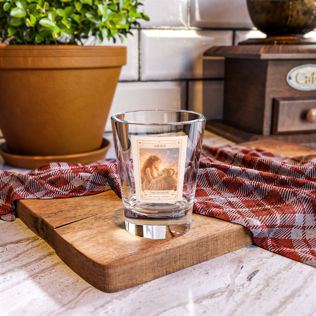 Aries Zodiac Tarot Card Shot Glass | 1.5oz